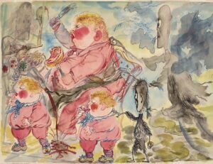 Disturbed While Eating, 1947, George Grosz