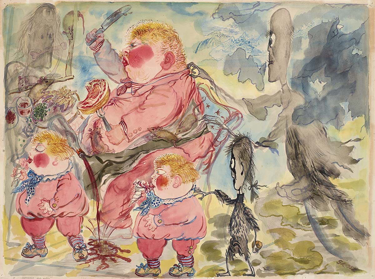 Disturbed While Eating, 1947, George Grosz